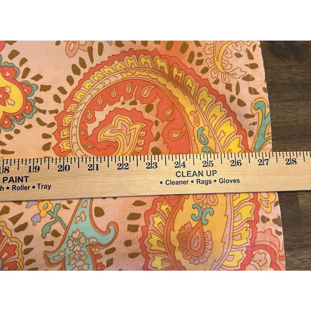 EUC Caroline Long LTD 100% Cotton Paisley Boho Peasant Split-Neck Tunic-Size 10 - Picture 10 of 10